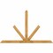 Ekena Millwork Saratoga Rough Sawn Timber Gable Bracket, Western Red Cedar, 84"W x 53"H x 4"D x 4"F, 15/12 Pitch GBW084X53X0404SAR00RWR - alternate 1